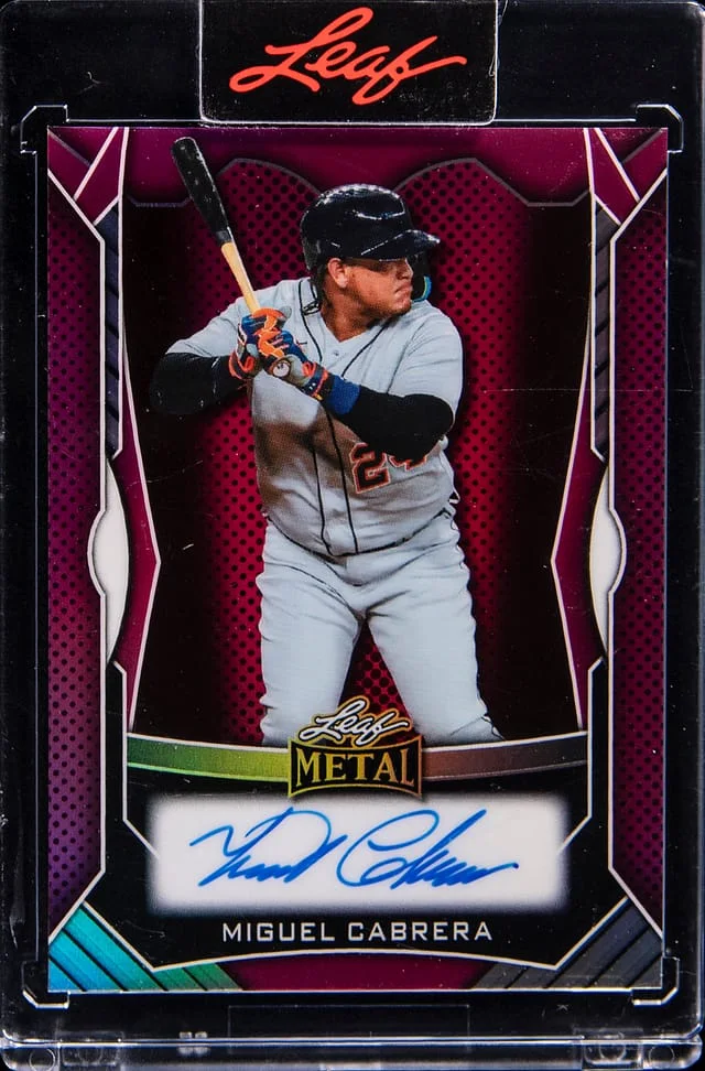 2025 Leaf Miguel Cabrera Spectacular Metal Autographs #MA-MG1 card image