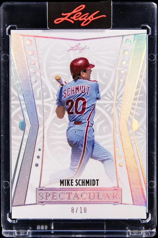 2025 Leaf Mike Schmidt - Leaf Encased Spectacular Holo Silver #62 card image