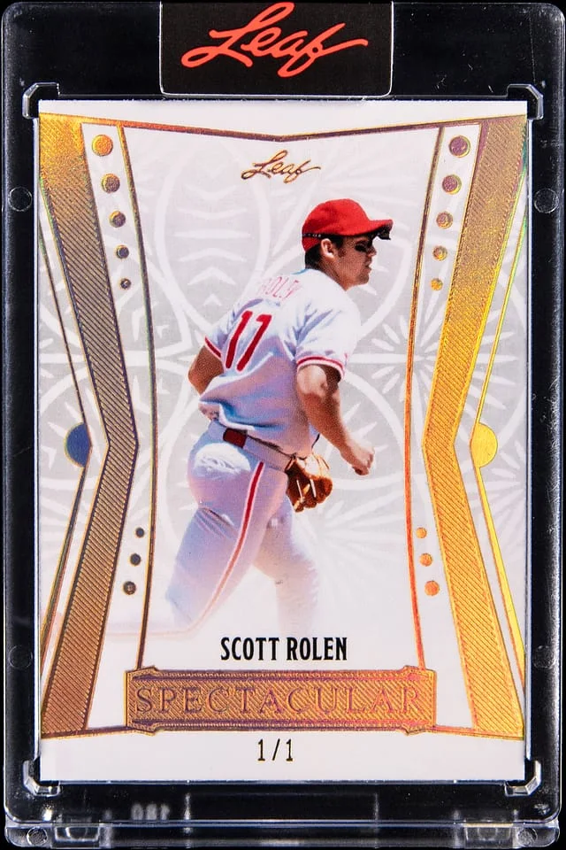 2025 Leaf Scott Rolen - Leaf Encased Spectacular Gold Holo #86 card image