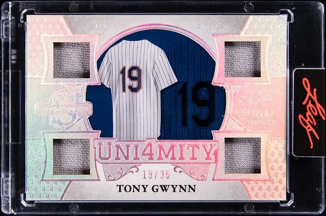 2025 Leaf Tony Gwynn - Leaf Encased Uni4mity Quad Swatch #U-15 card image