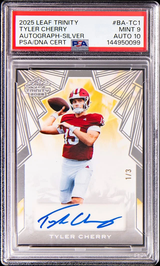 2025 Leaf Trinity Tyler Cherry Autograph Silver #BA-TC1 card image