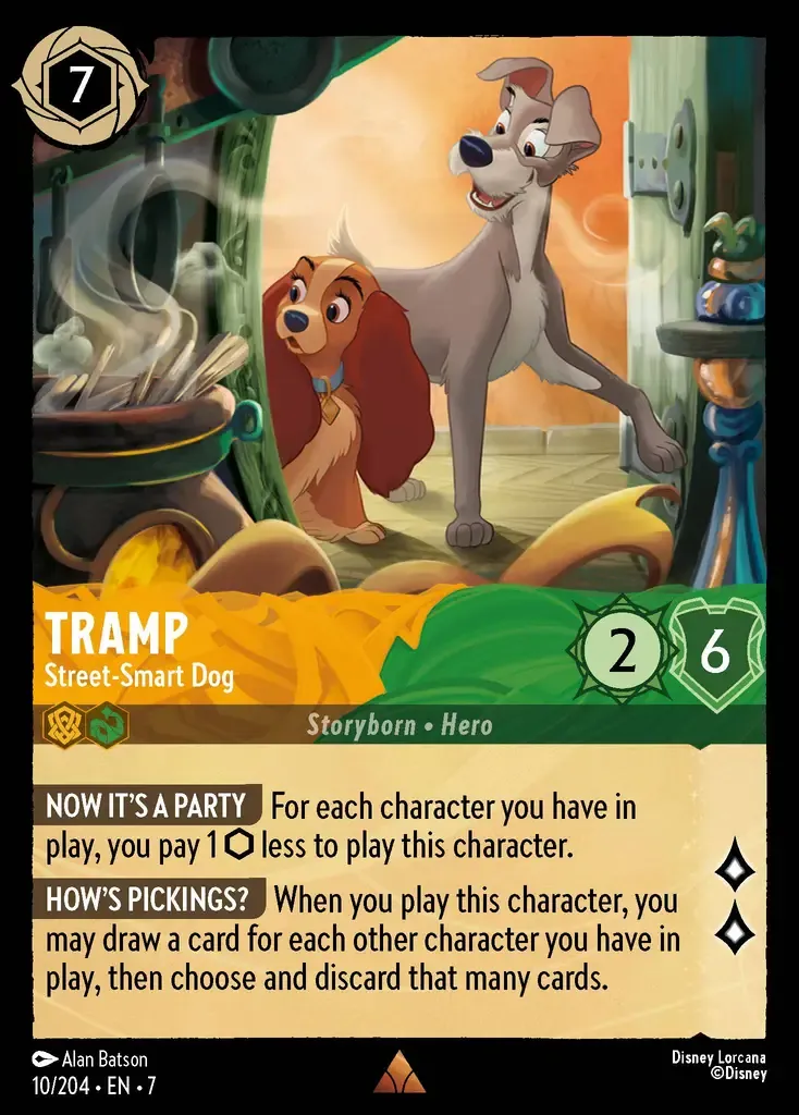 2025 Archazia's Island Tramp - Street-Smart Dog Rare #10 Rare card image