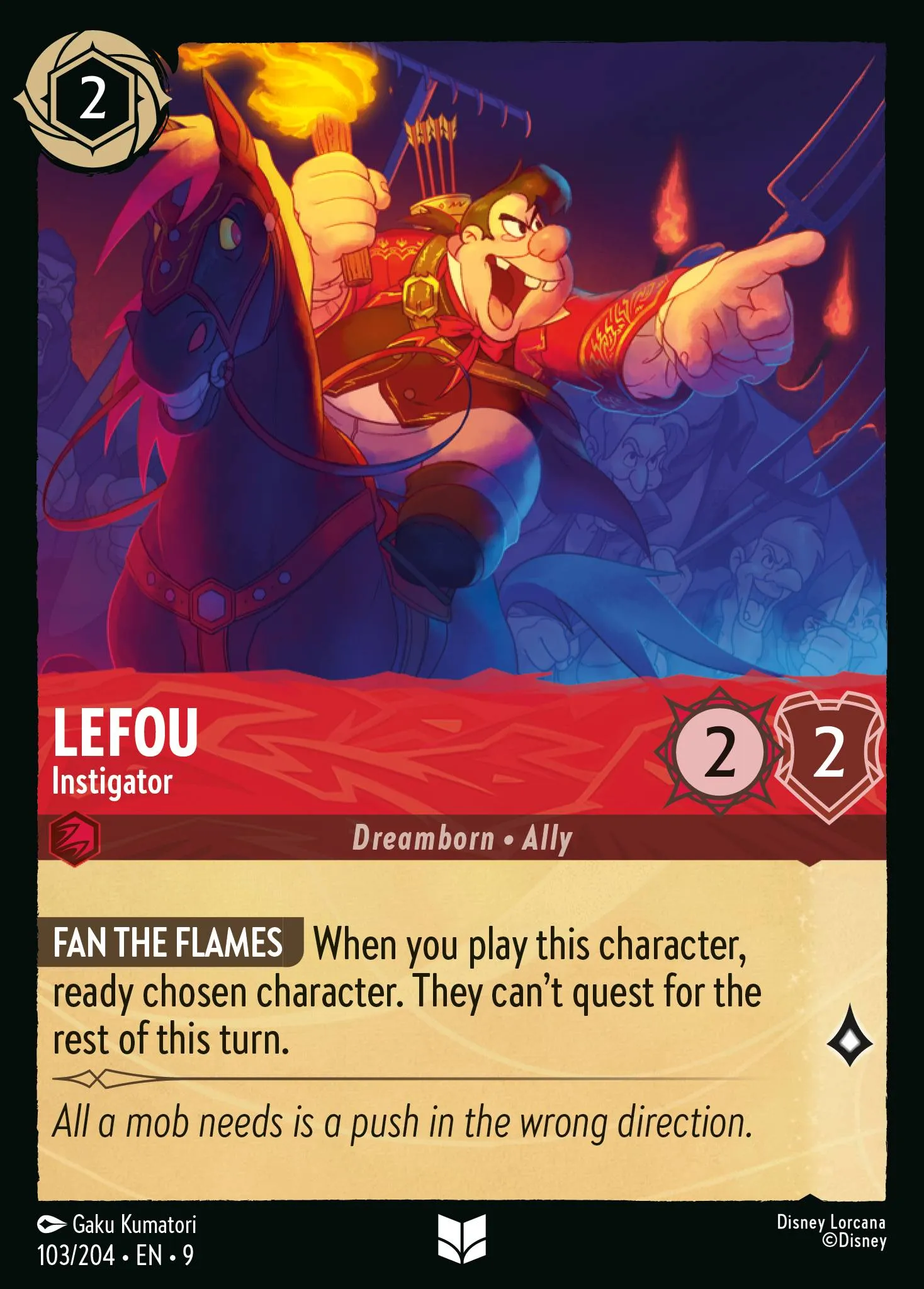 2025 Fabled LeFou - Instigator #103 Uncommon card image