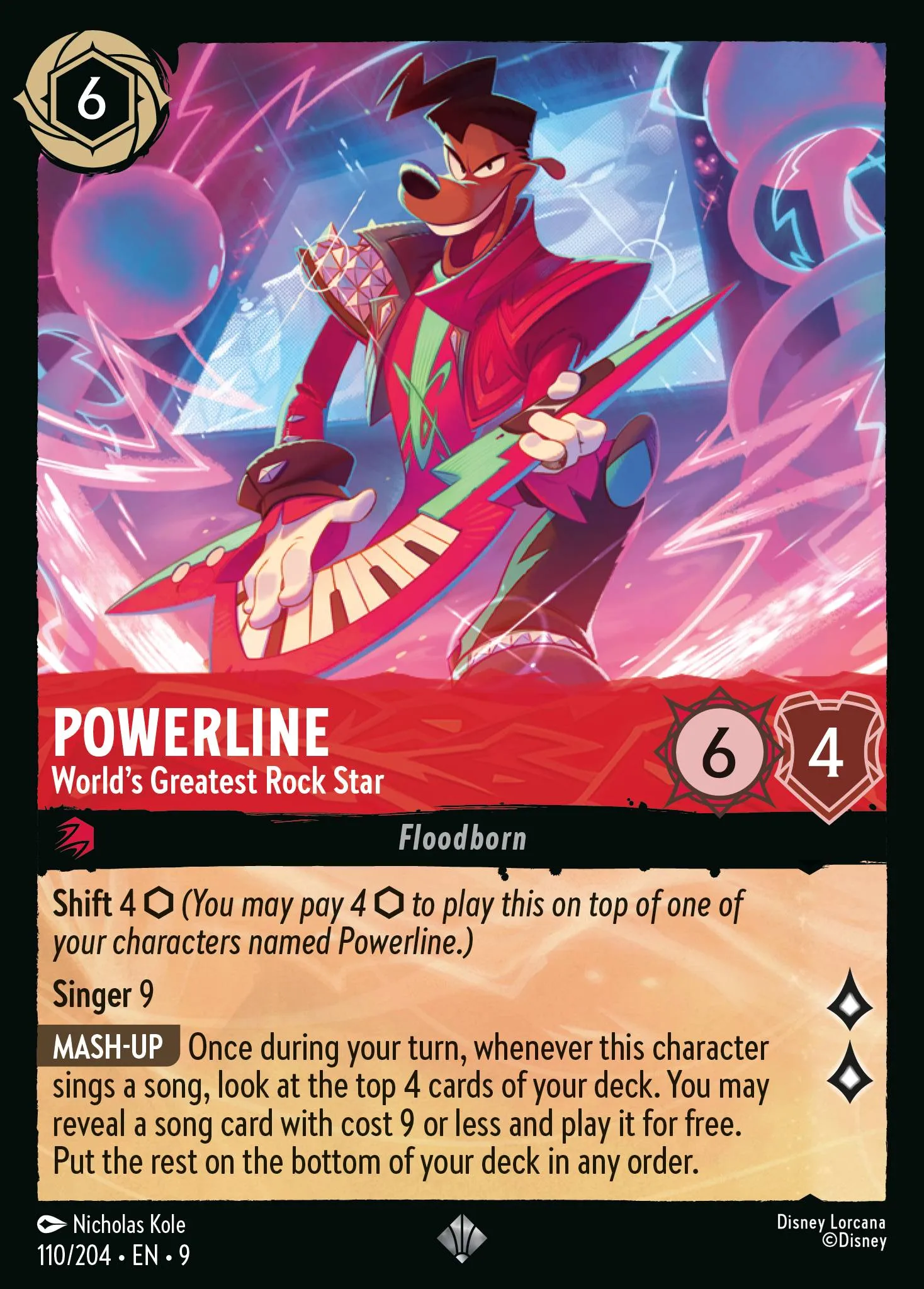2025 Fabled Powerline - World's Greatest Rock Star #110 Super Rare card image