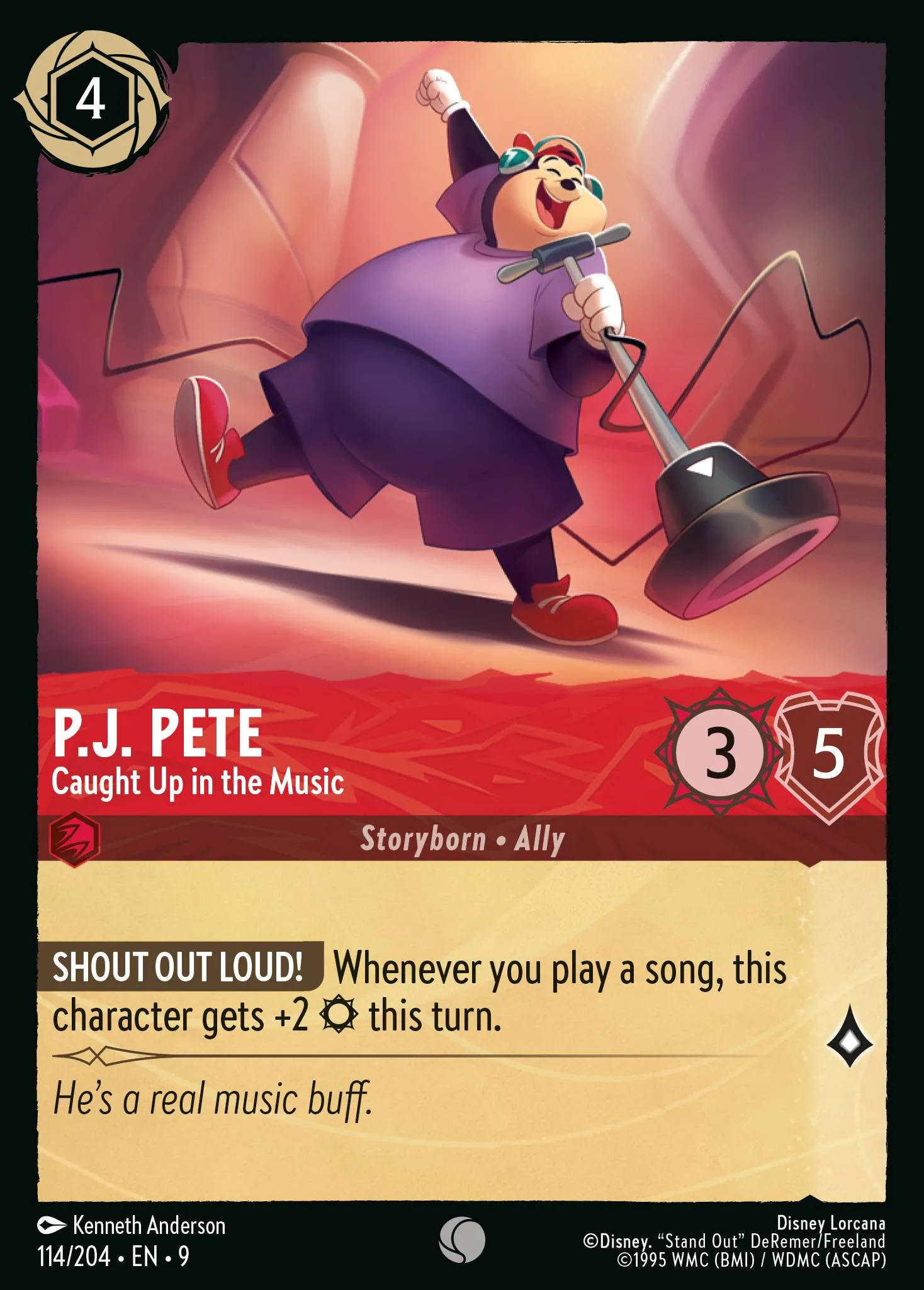 2025 Fabled P.J. Pete - Caught Up in the Music #114 Common card image