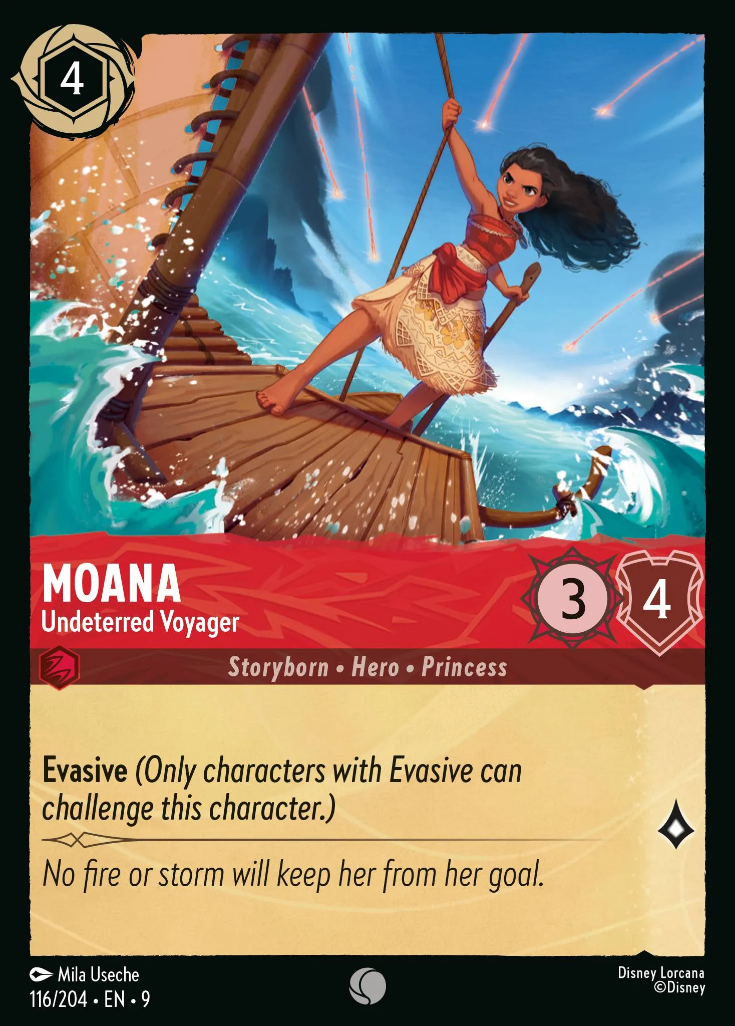 2025 Fabled Moana - Undeterred Voyager #116 Common card image
