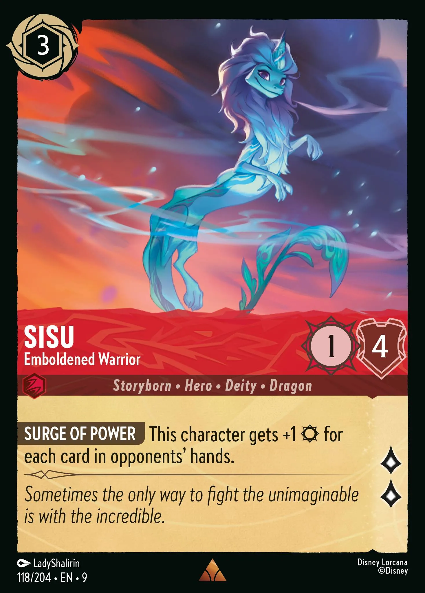 2025 Fabled Sisu - Emboldened Warrior #118 Rare card image