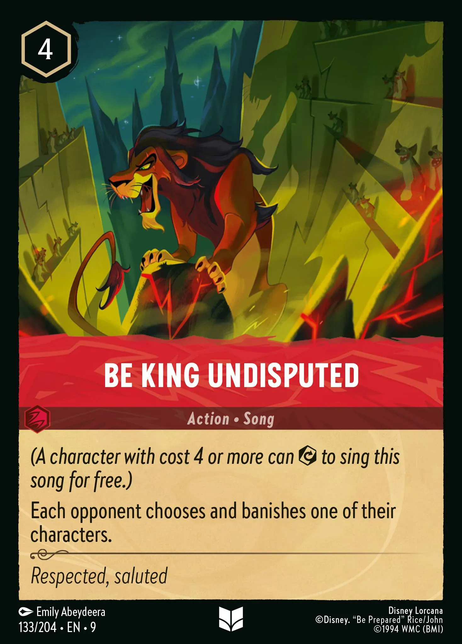 2025 Fabled Be King Undisputed #133 Uncommon card image