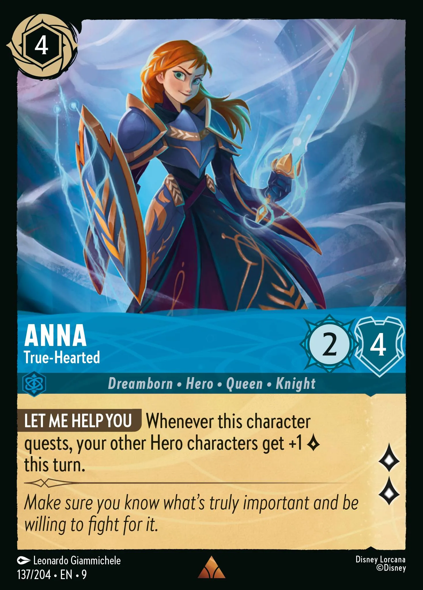 2025 Fabled Anna - True-Hearted #137 Rare card image