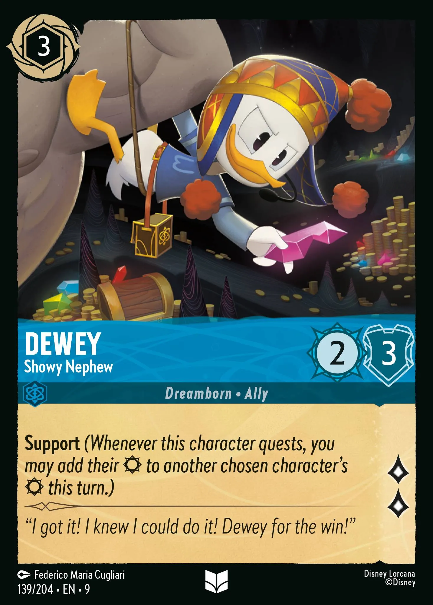 2025 Fabled Dewey - Showy Nephew #139 Uncommon card image