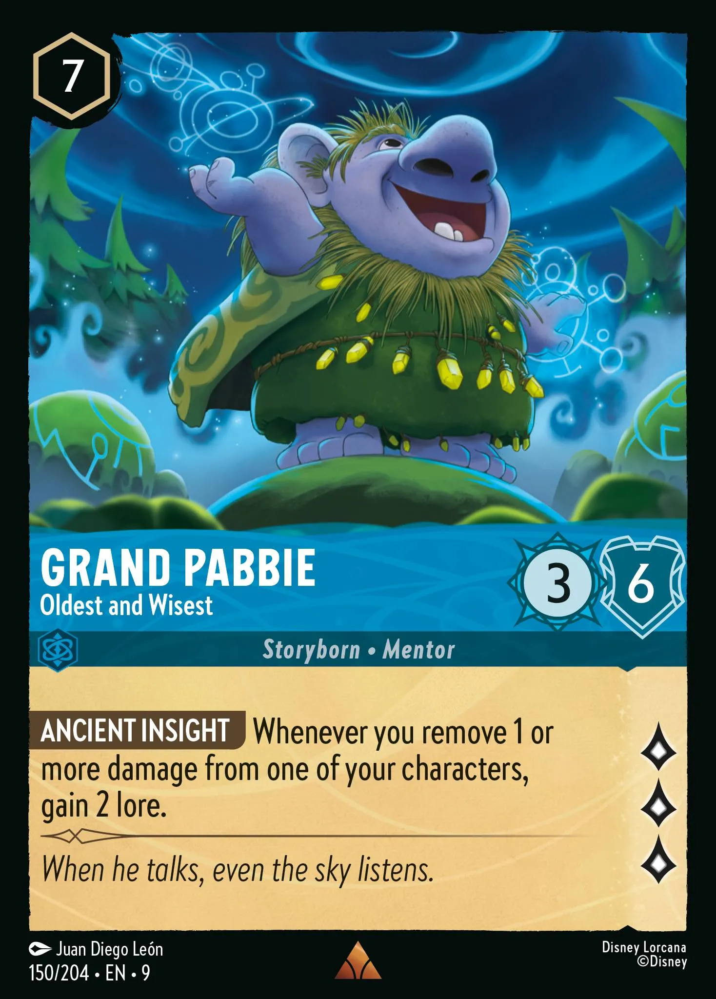 2025 Fabled Grand Pabbie - Oldest and Wisest #150 Rare card image