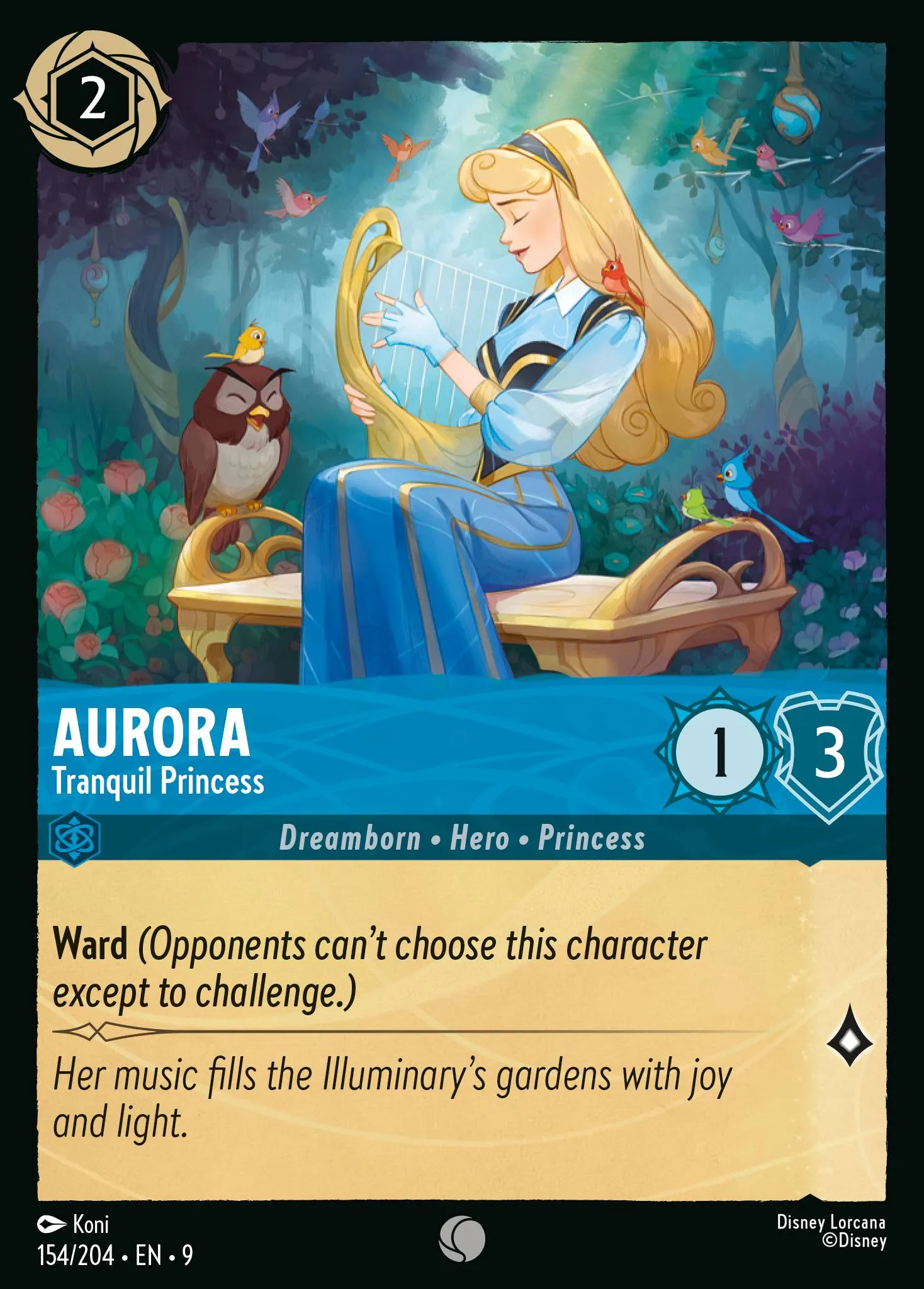 2025 Fabled Aurora - Tranquil Princess #154 Common card image