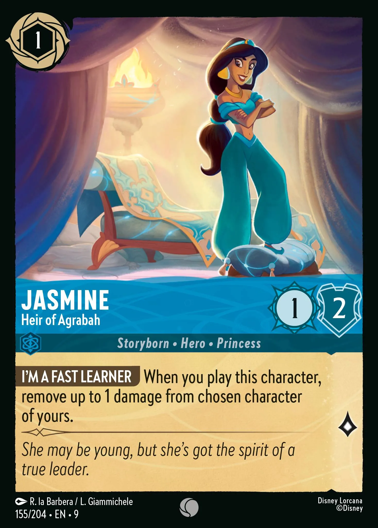 2025 Fabled Jasmine - Heir of Agrabah #155 Common card image