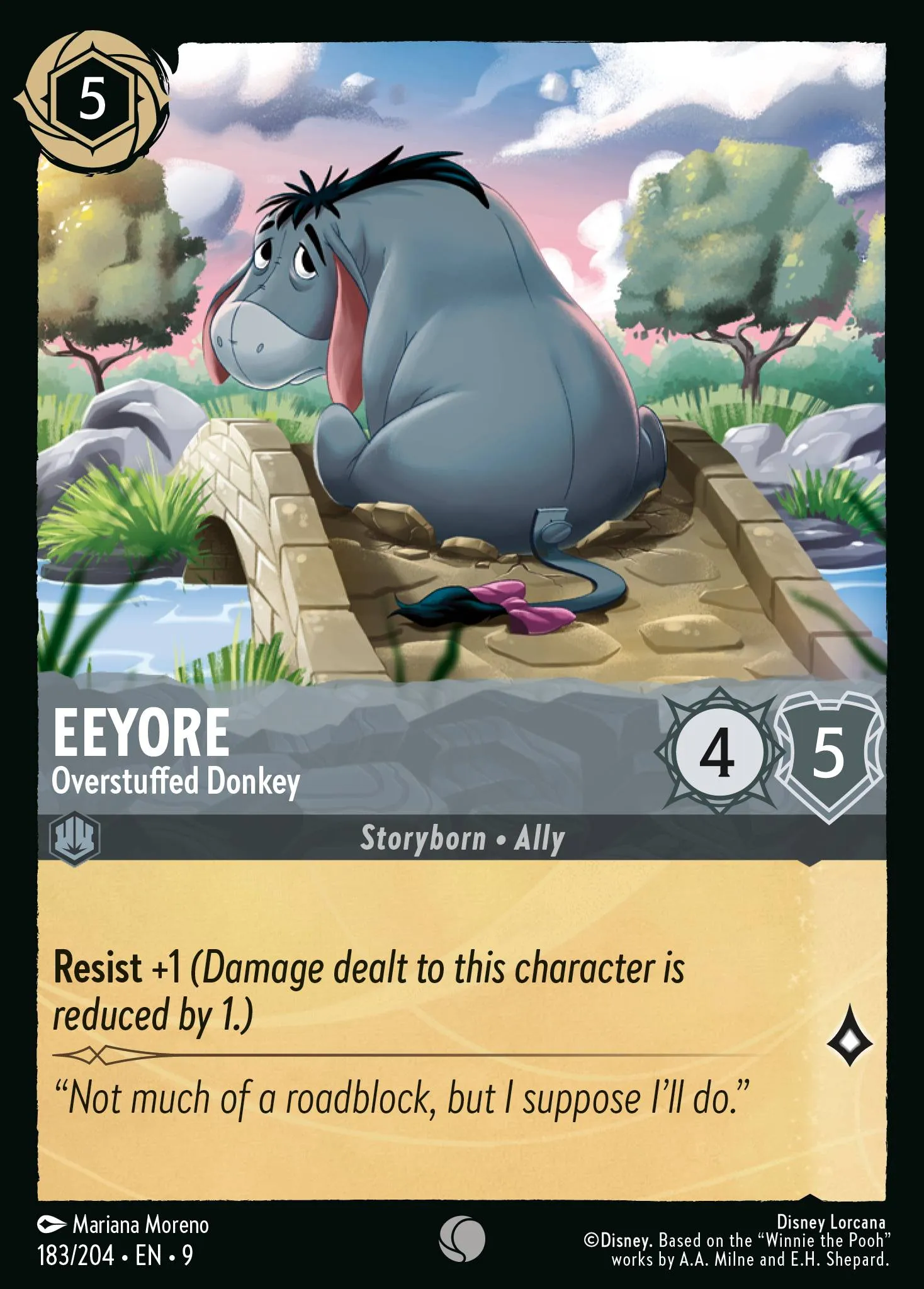 2025 Fabled Eeyore - Overstuffed Donkey #183 Common card image