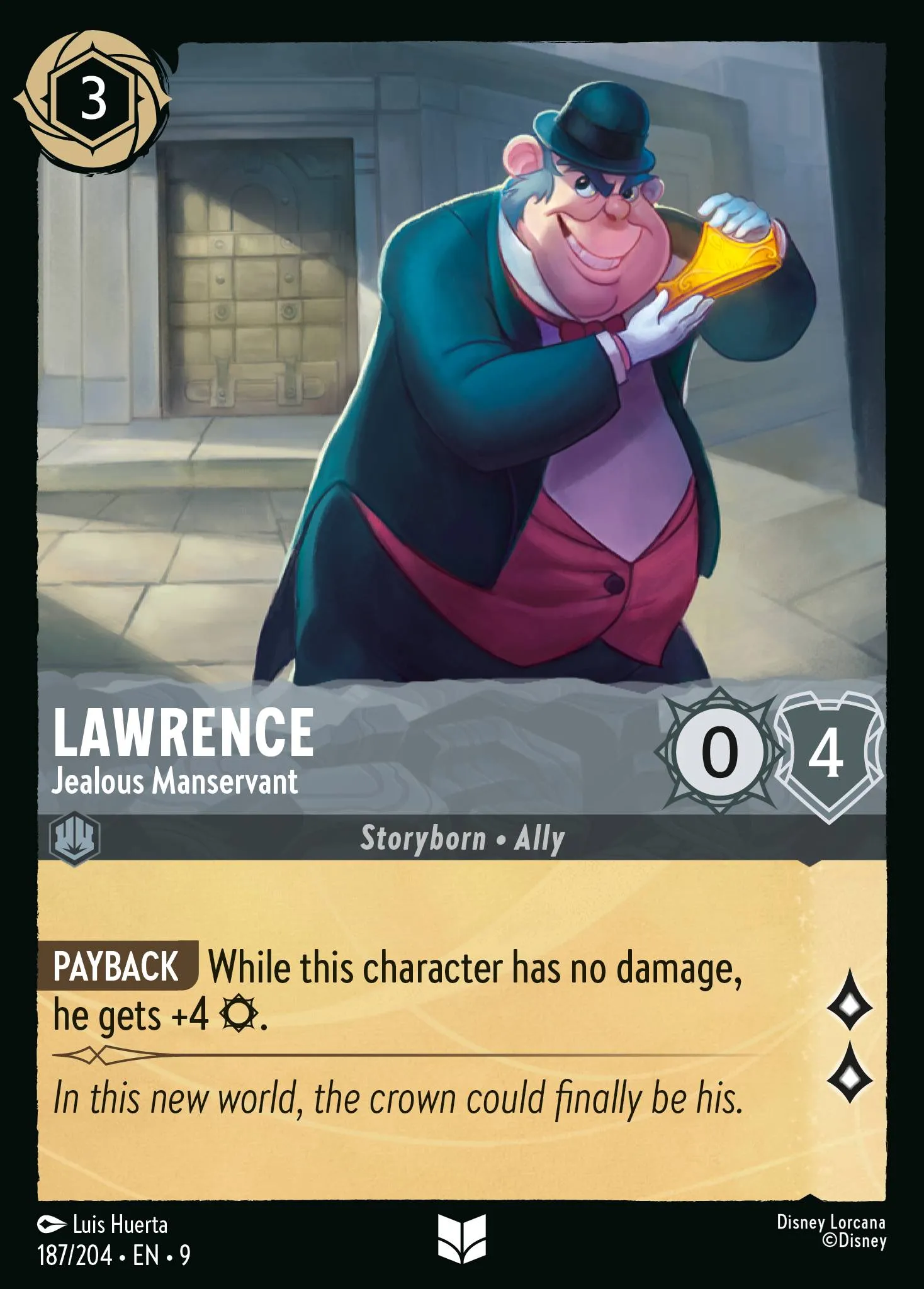 2025 Fabled Lawrence - Jealous Manservant #187 Uncommon card image