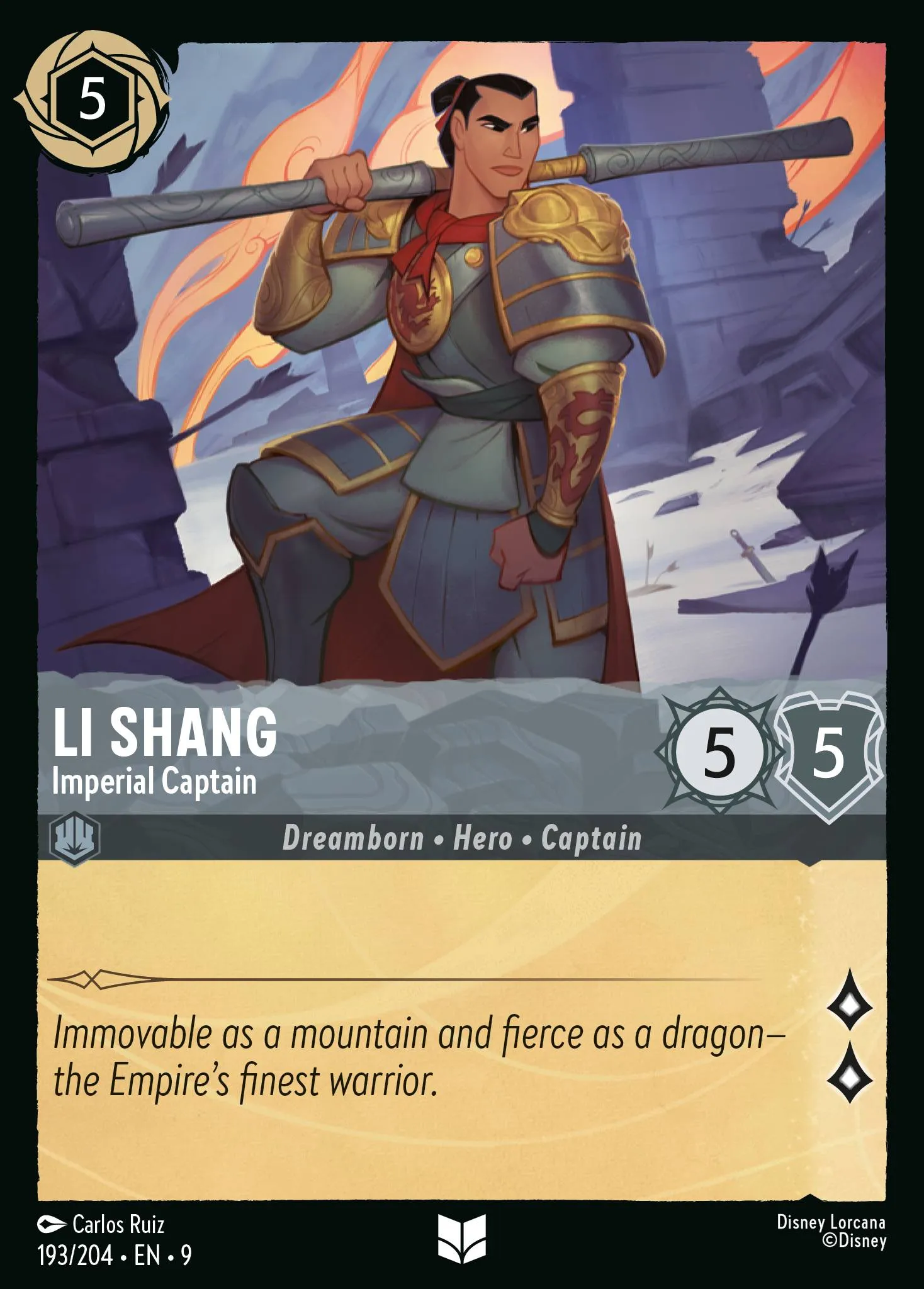 2025 Fabled Li Shang - Imperial Captain #193 Uncommon card image