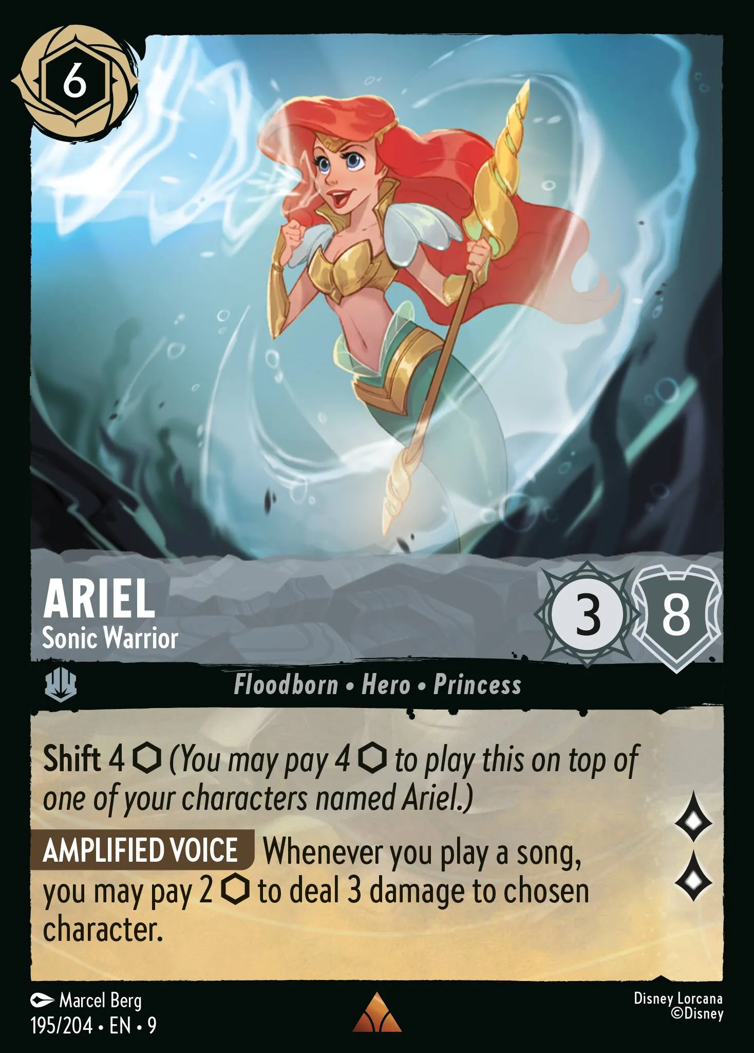 2025 Fabled Ariel - Sonic Warrior #195 Rare card image