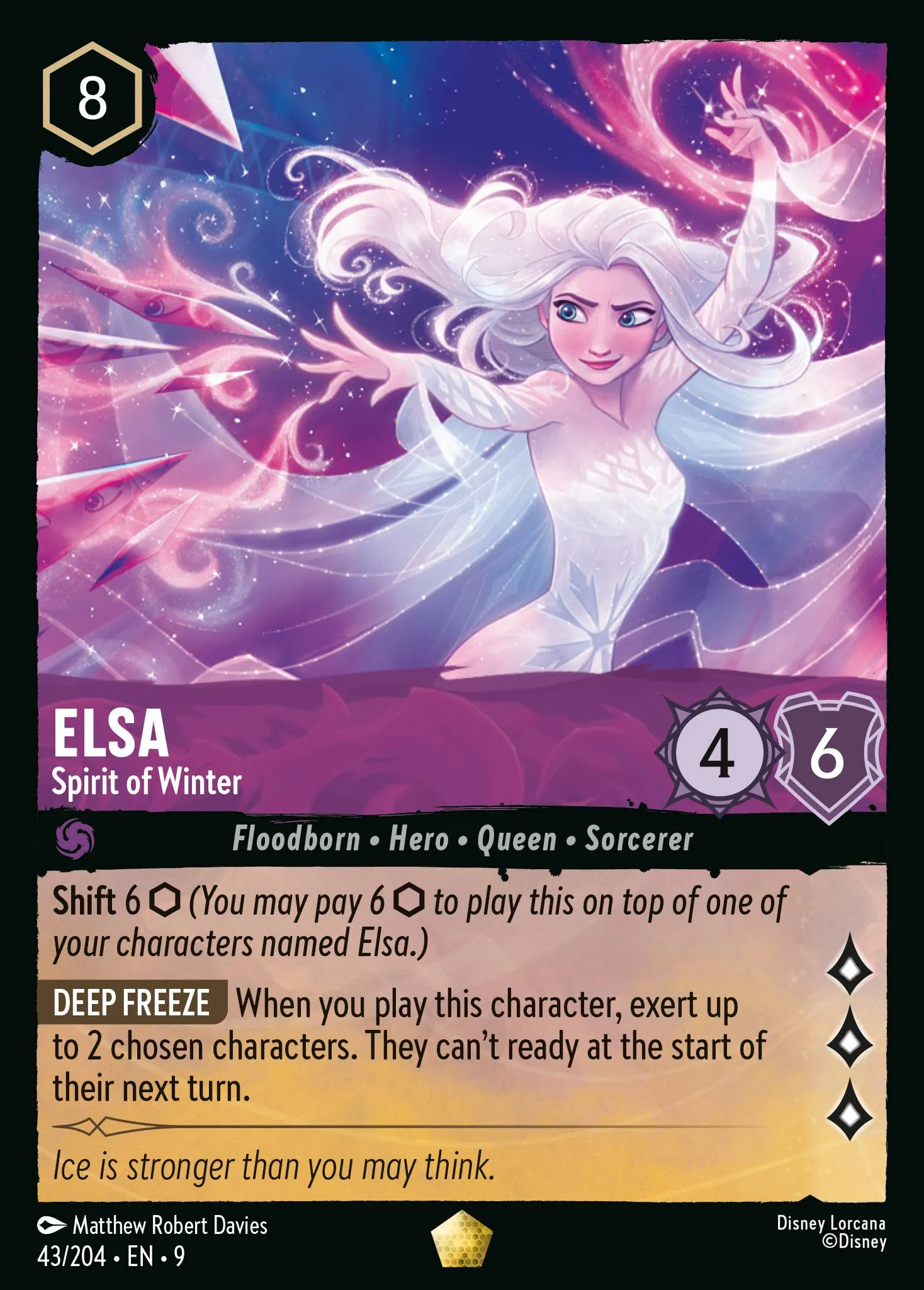 2025 Fabled Elsa - Spirit of Winter Legendary #43 Legendary card image