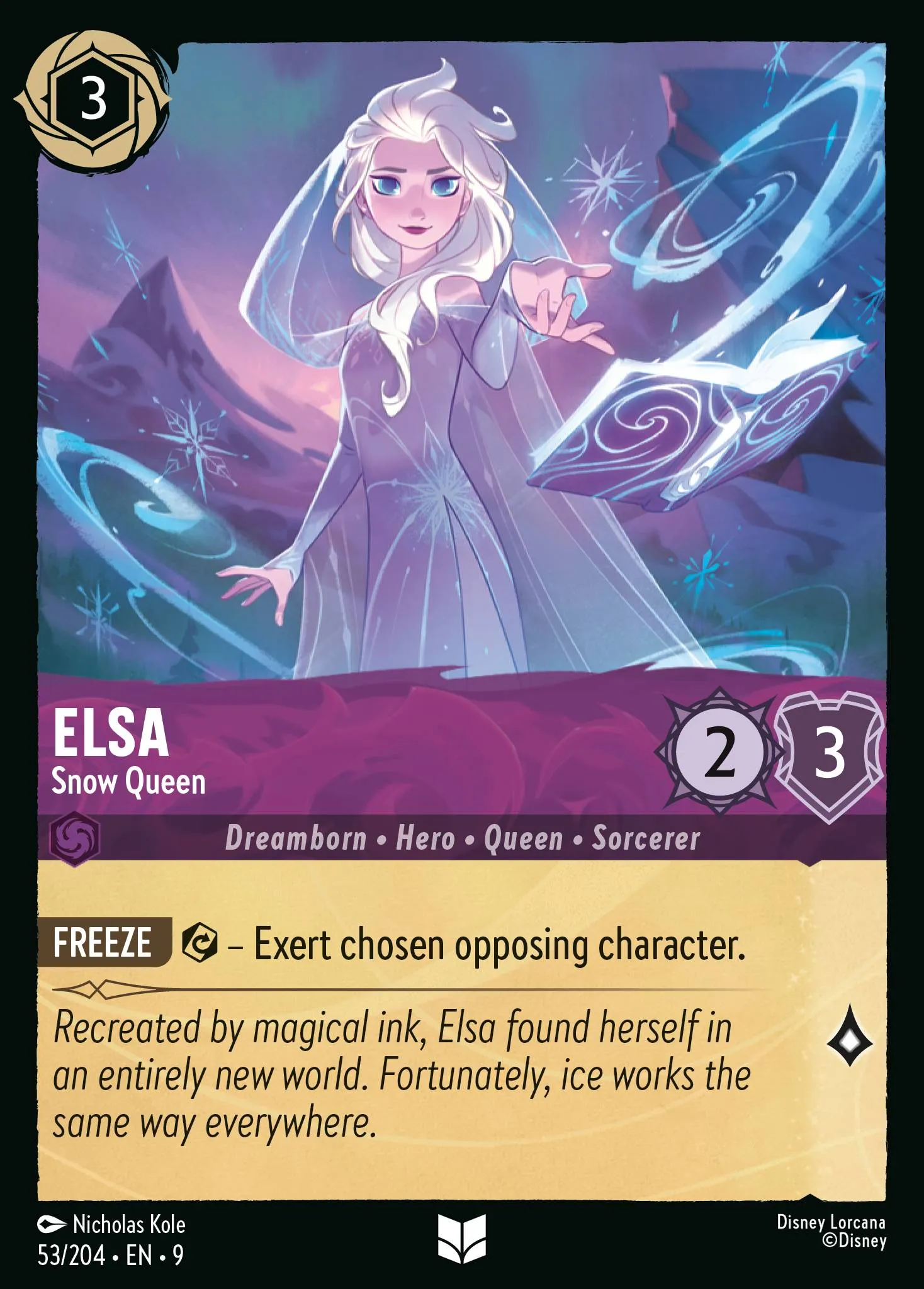 2025 Fabled Elsa - Snow Queen Uncommon #53 Uncommon card image
