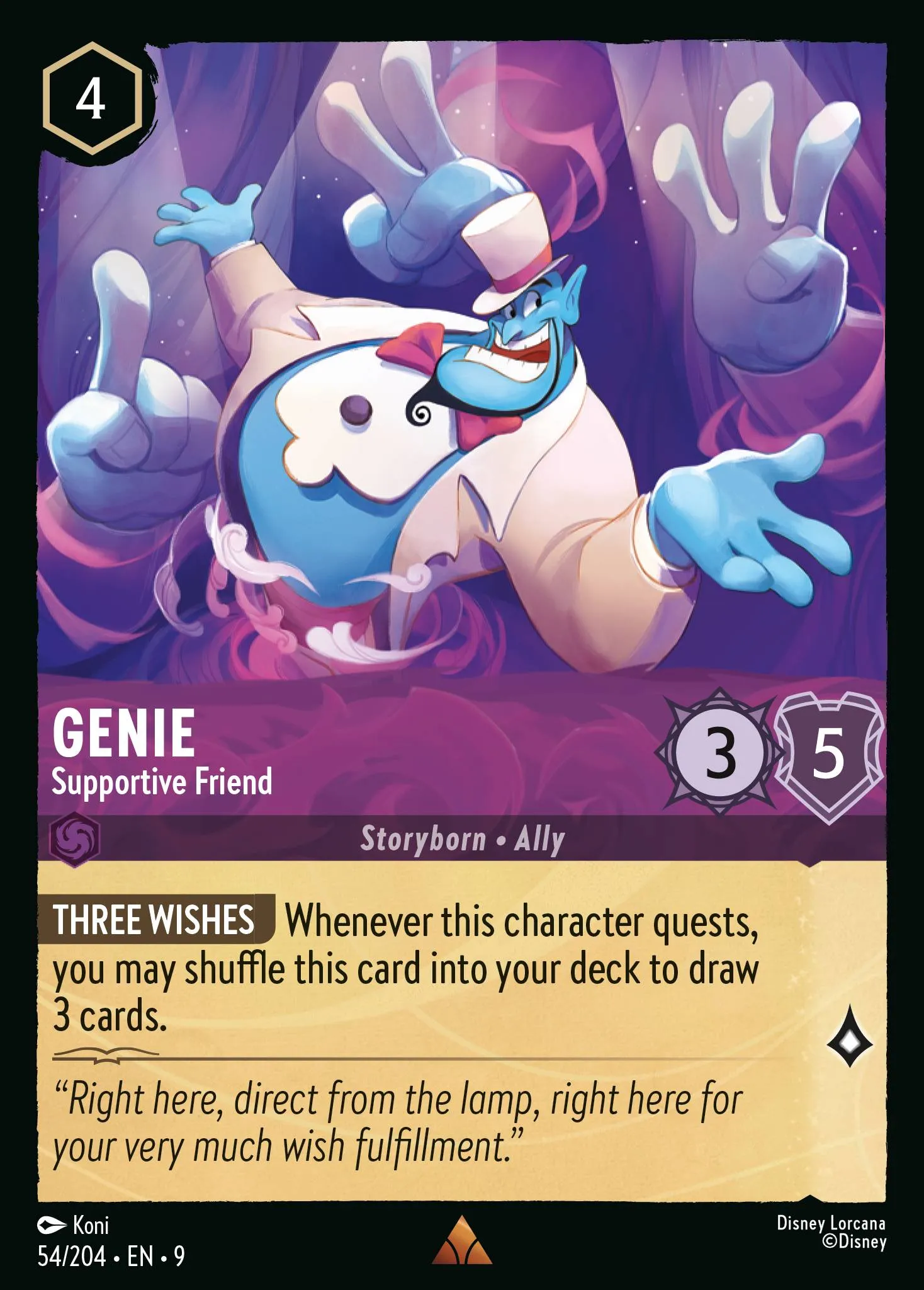 2025 Fabled Genie - Supportive Friend #54 Rare card image