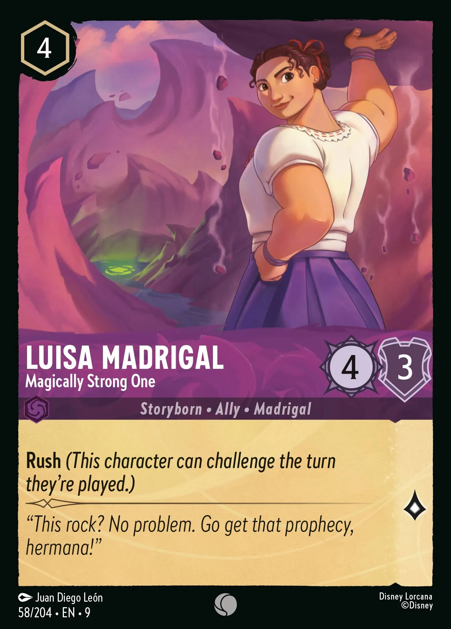 2025 Fabled Luisa Madrigal - Magically Strong One #58 Common card image