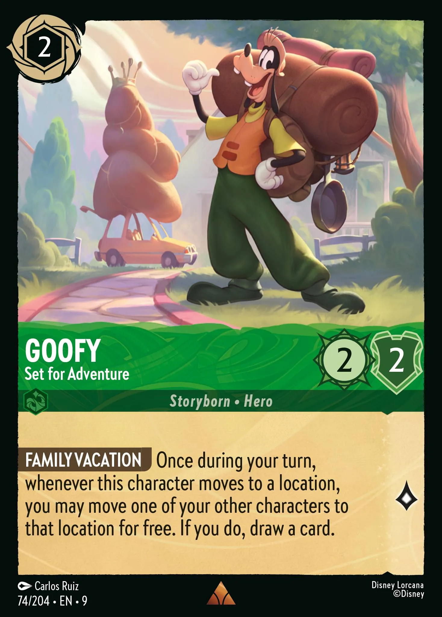2025 Fabled Goofy - Set for Adventure #74 Rare card image