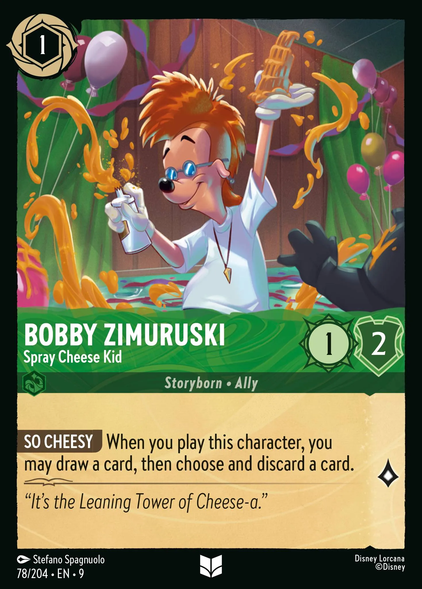 2025 Fabled Bobby Zimuruski - Spray Cheese Kid #78 Uncommon card image