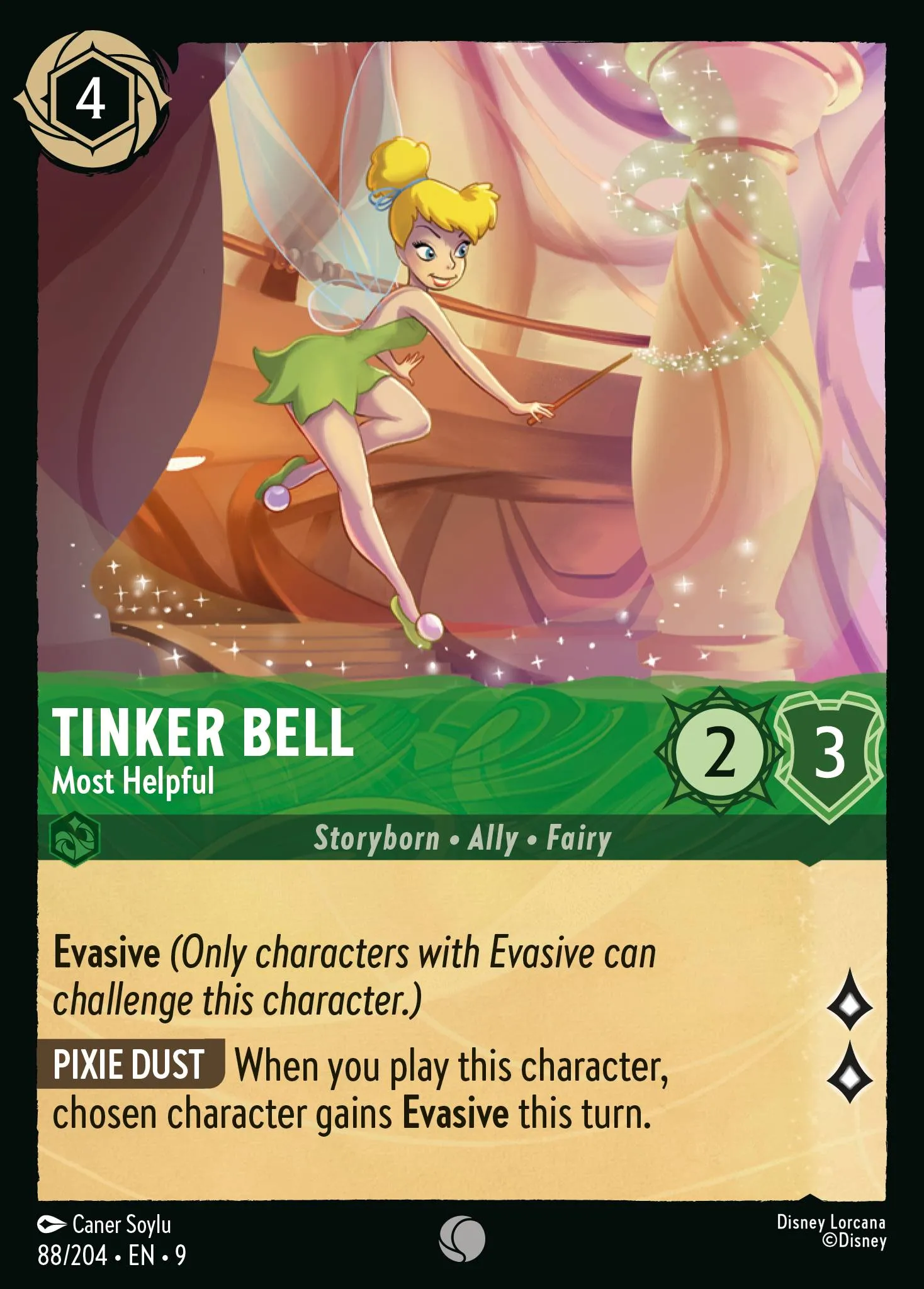 2025 Fabled Tinker Bell - Most Helpful Common #88 Common card image