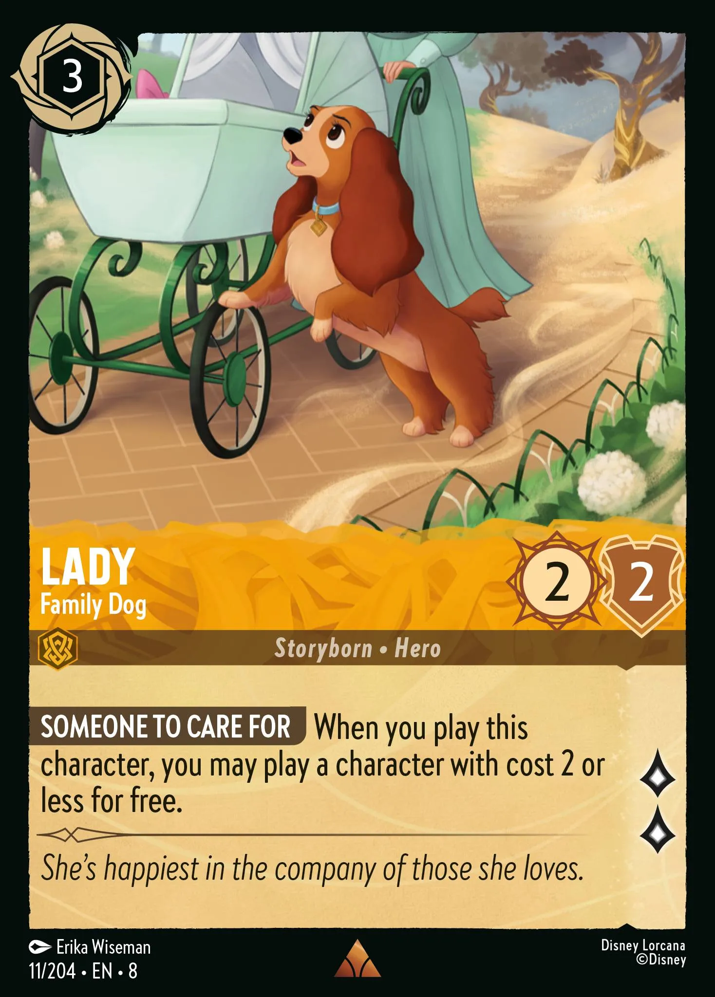 2025 Reign of Jafar Lady - Family Dog #11 Rare card image