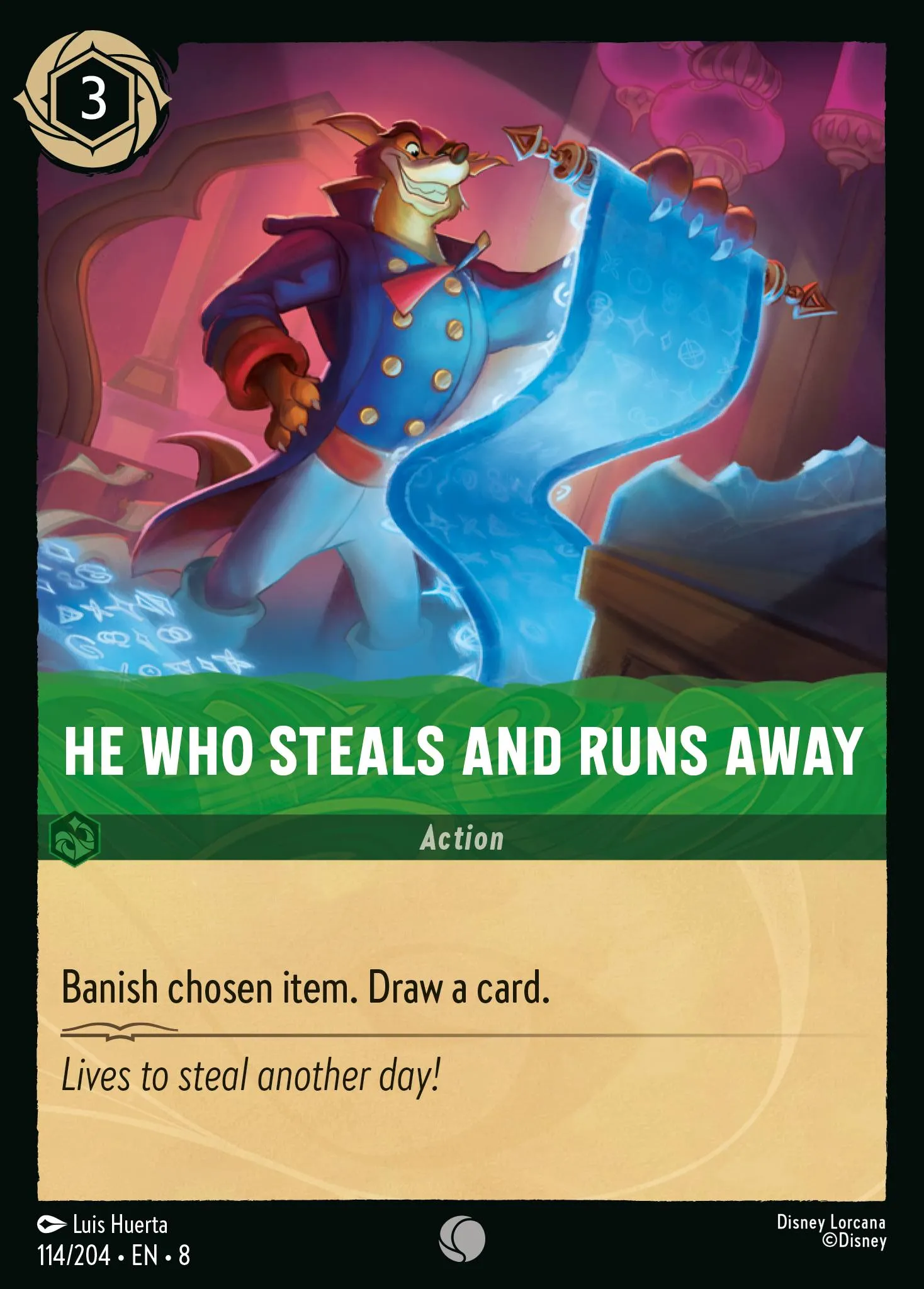 2025 Reign of Jafar He Who Steals and Runs Away #114 Common card image
