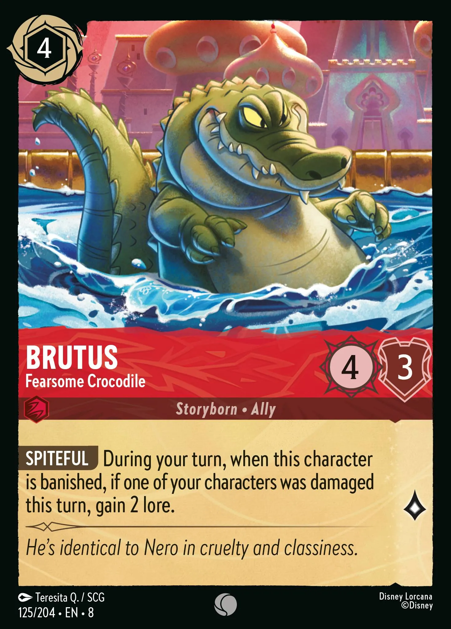 2025 Reign of Jafar Brutus - Fearsome Crocodile #125 Common card image