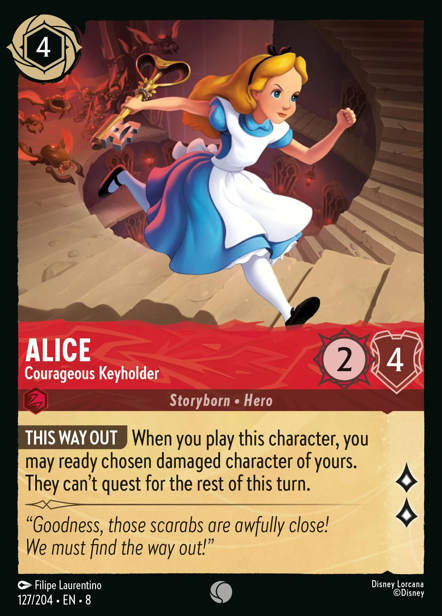 2025 Reign of Jafar Alice - Courageous Keyholder #127 Common card image