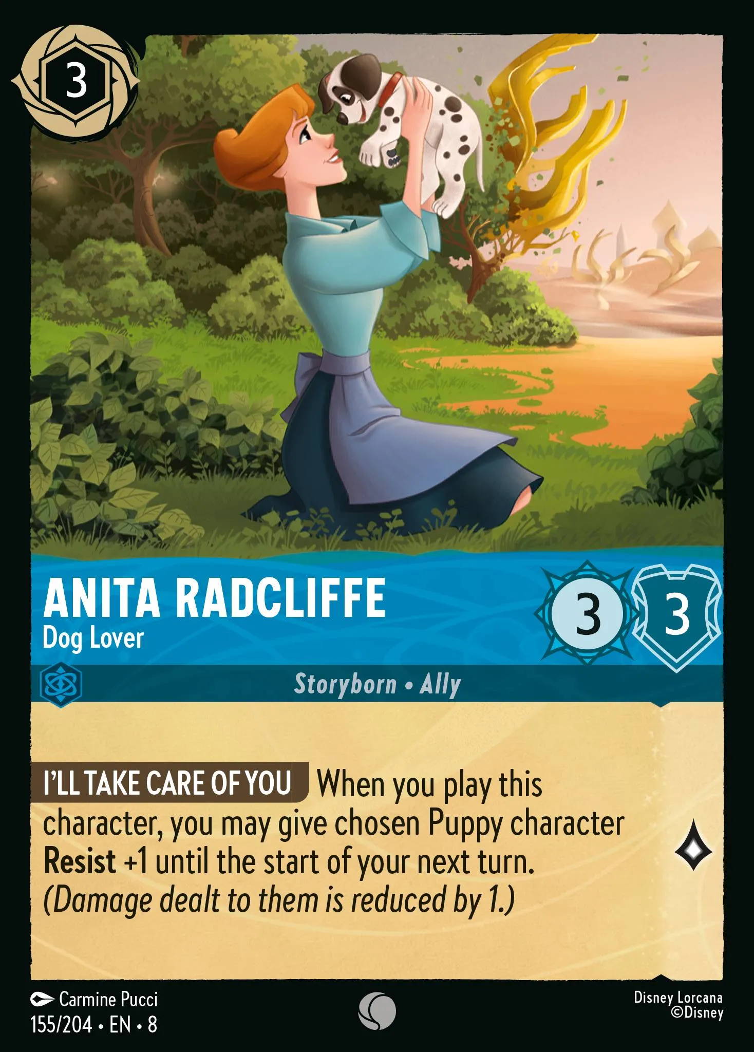 2025 Reign of Jafar Anita Radcliffe - Dog Lover #155 Common card image