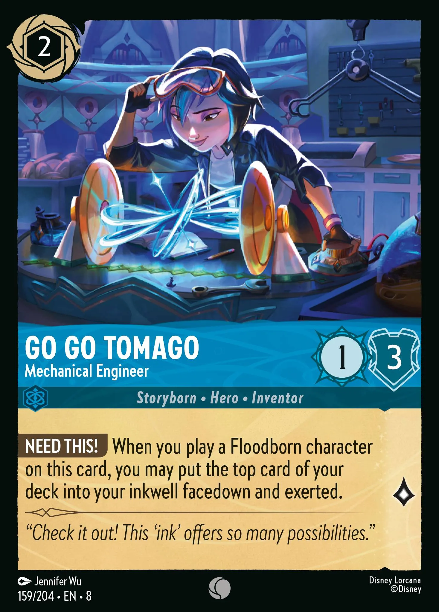 2025 Reign of Jafar Go Go Tomago - Mechanical Engineer #159 Common card image