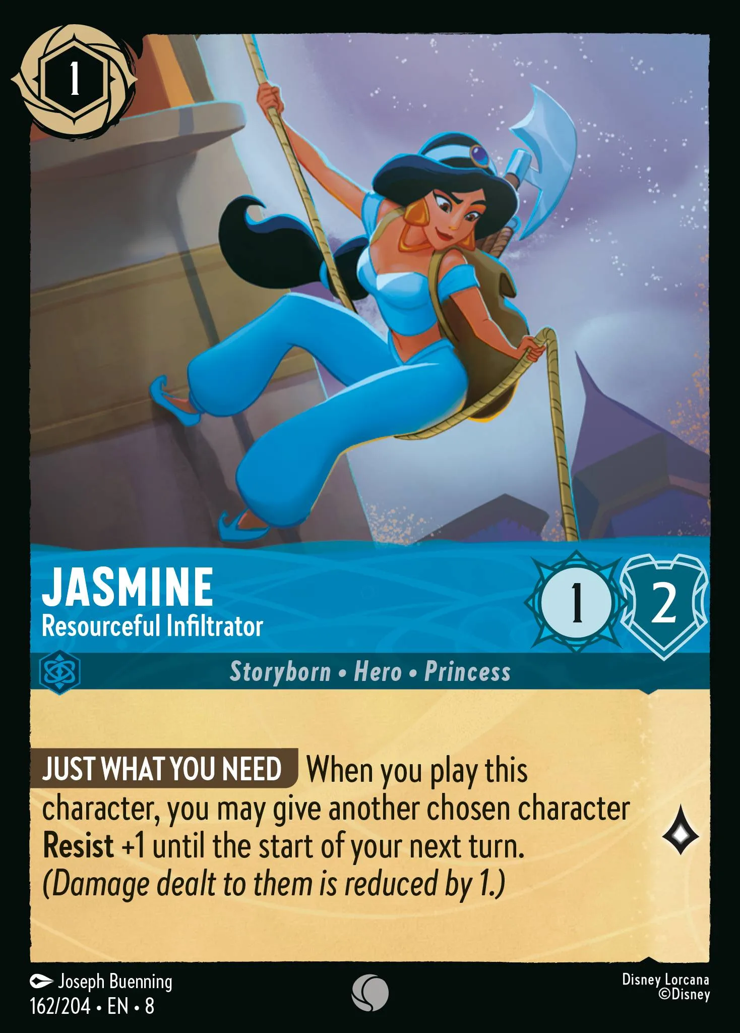 2025 Reign of Jafar Jasmine - Resourceful Infiltrator #162 Common card image