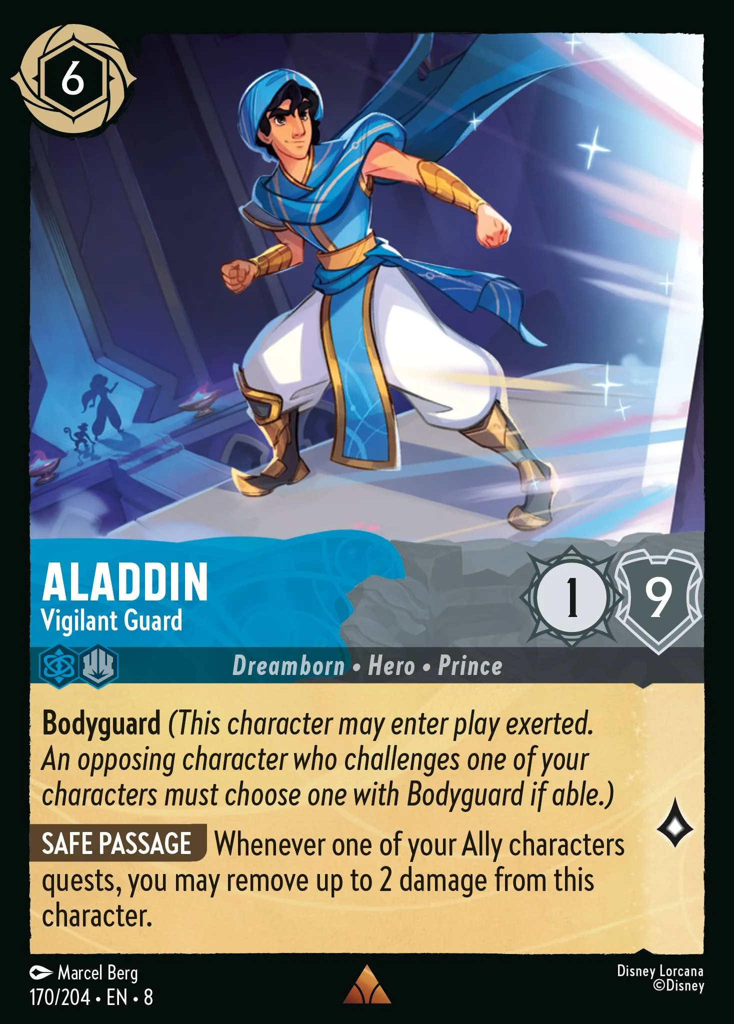 2025 Reign of Jafar Aladdin - Vigilant Guard #170 Rare card image