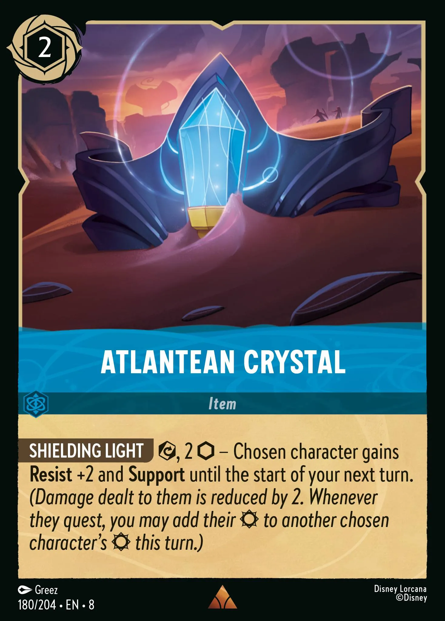 2025 Reign of Jafar Atlantean Crystal #180 Rare card image