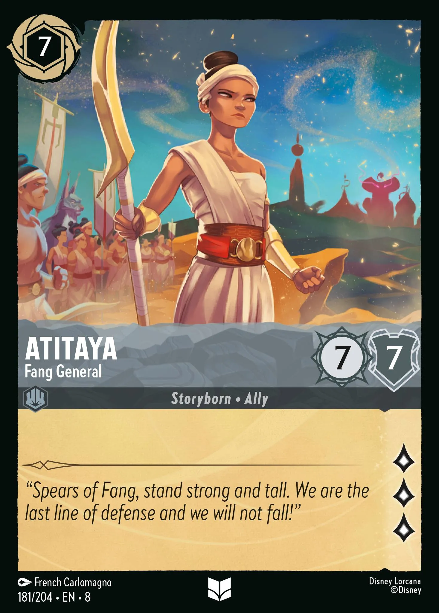 2025 Reign of Jafar Atitaya - Fang General #181 Uncommon card image
