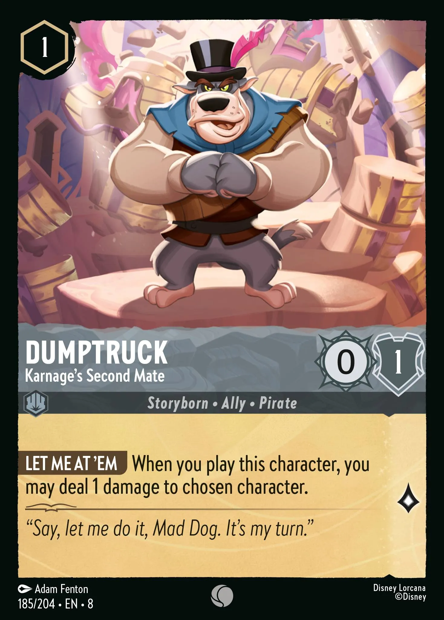 2025 Reign of Jafar Dumptruck - Karnage's Second Mate #185 Common card image