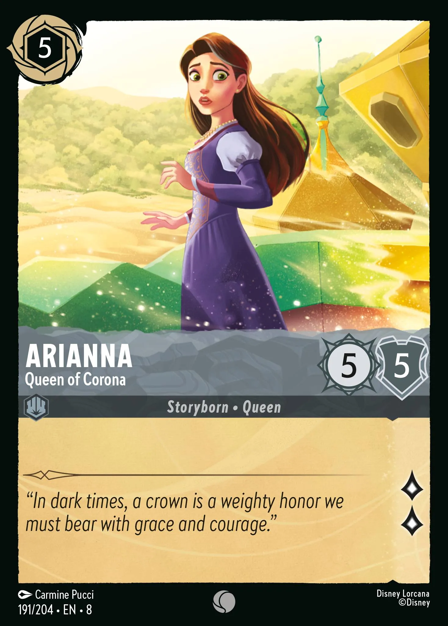 2025 Reign of Jafar Arianna - Queen of Corona #191 Common card image