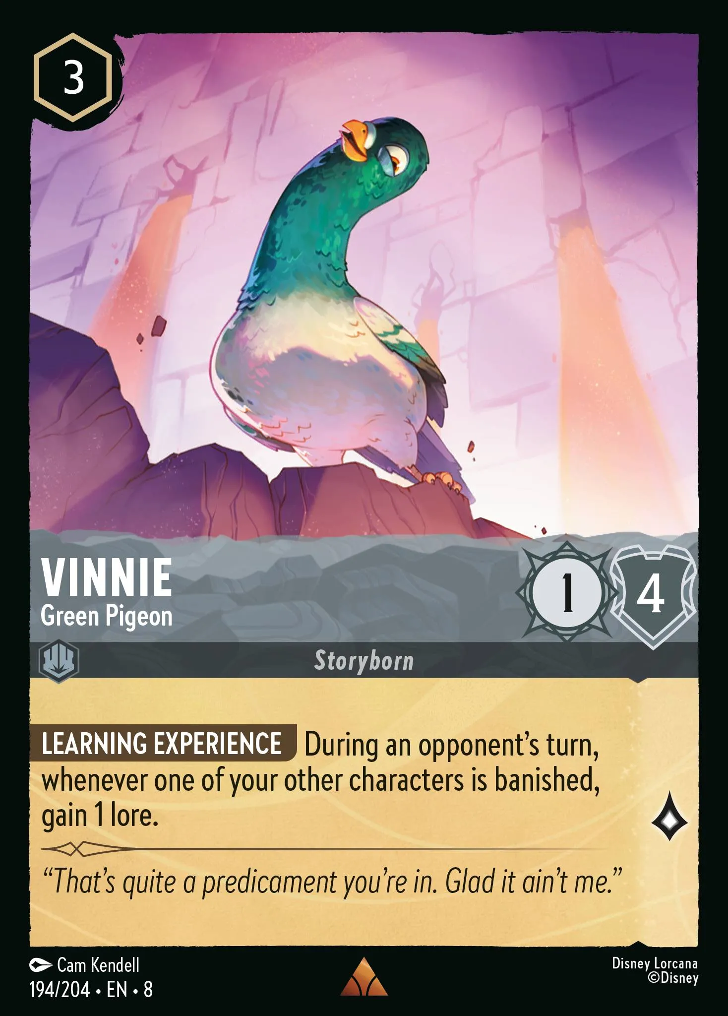 2025 Reign of Jafar Vinnie - Green Pigeon #194 Rare card image