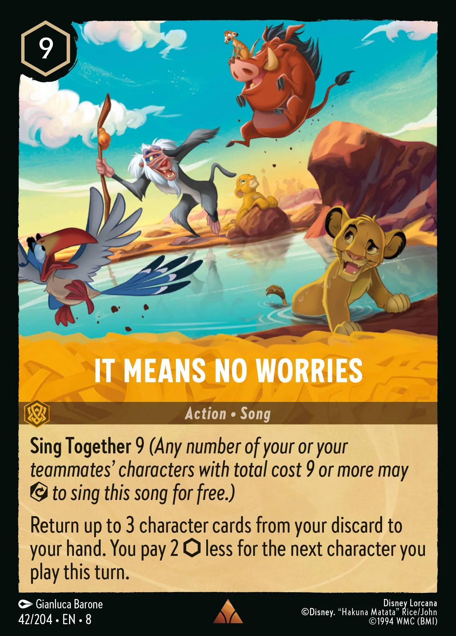 2025 Reign of Jafar It Means No Worries #42 Rare card image