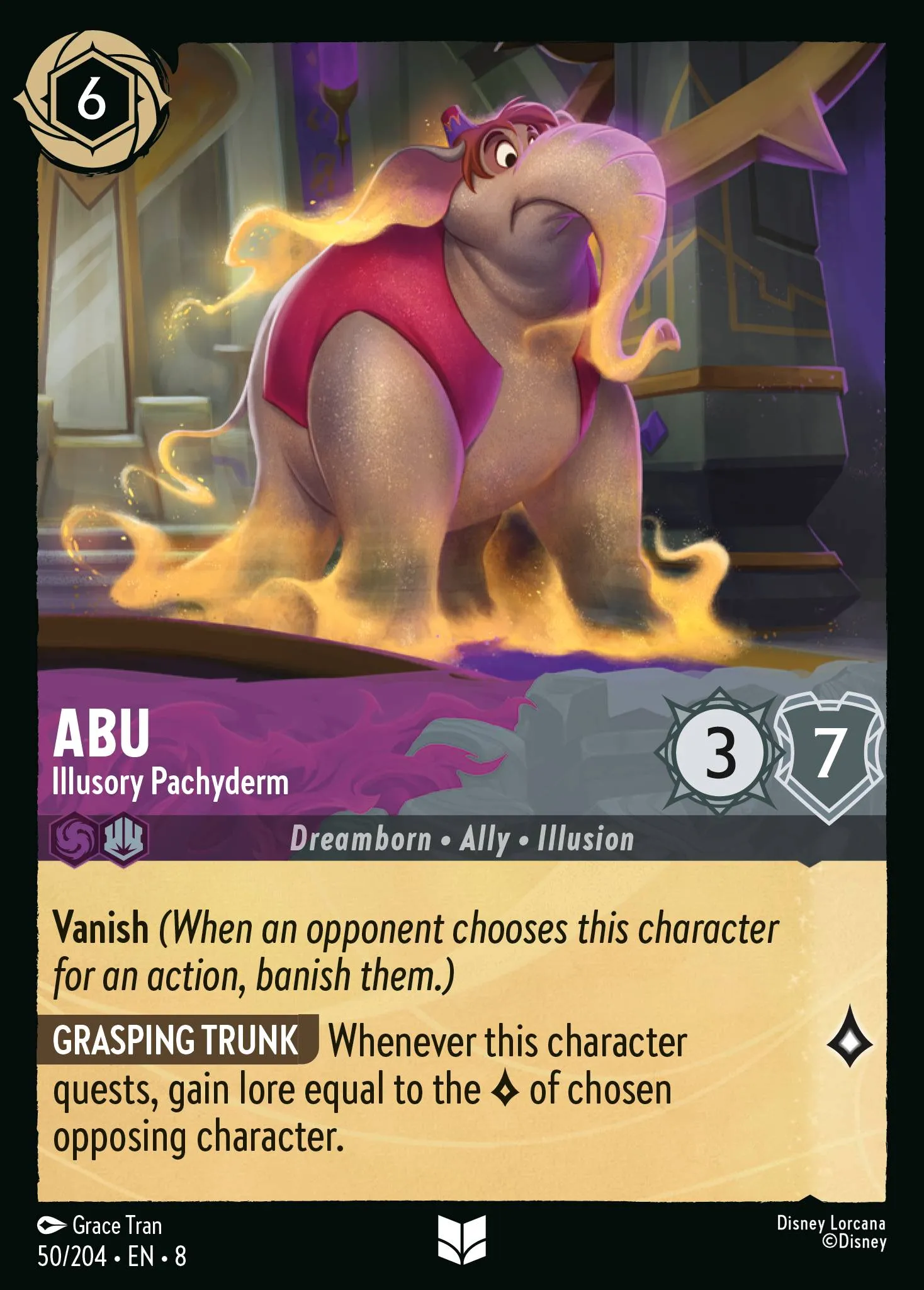 2025 Reign of Jafar Abu - Illusory Pachyderm #50 Uncommon card image