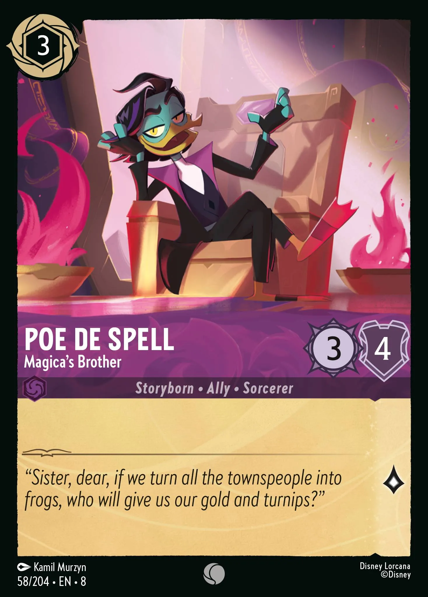 2025 Reign of Jafar Poe De Spell - Magica's Brother #58 Common card image