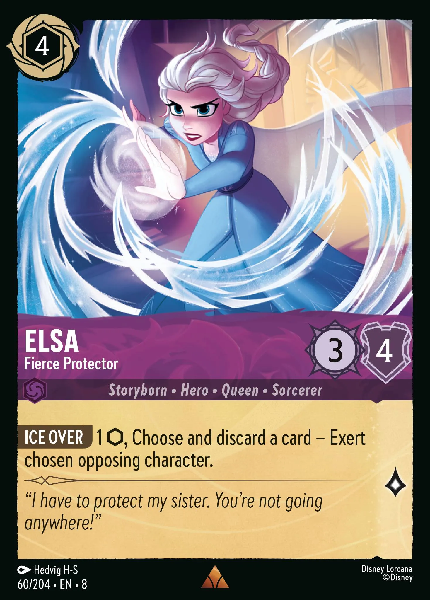 2025 Reign of Jafar Elsa - Fierce Protector #60 Rare card image