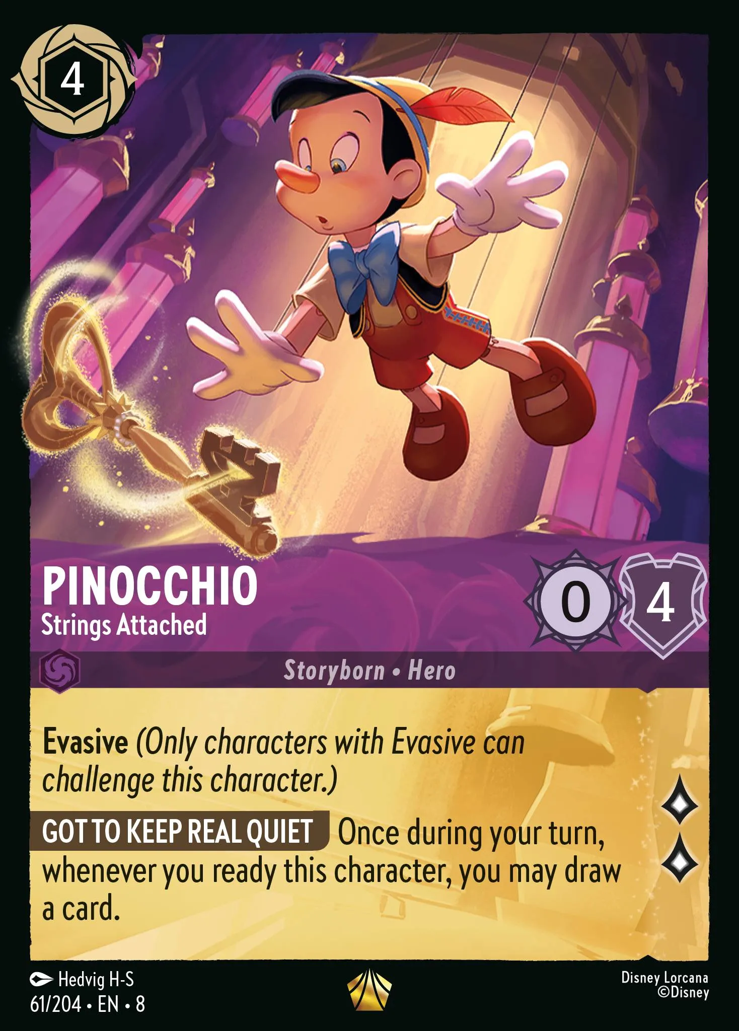 2025 Reign of Jafar Pinocchio - Strings Attached #61 Legendary card image