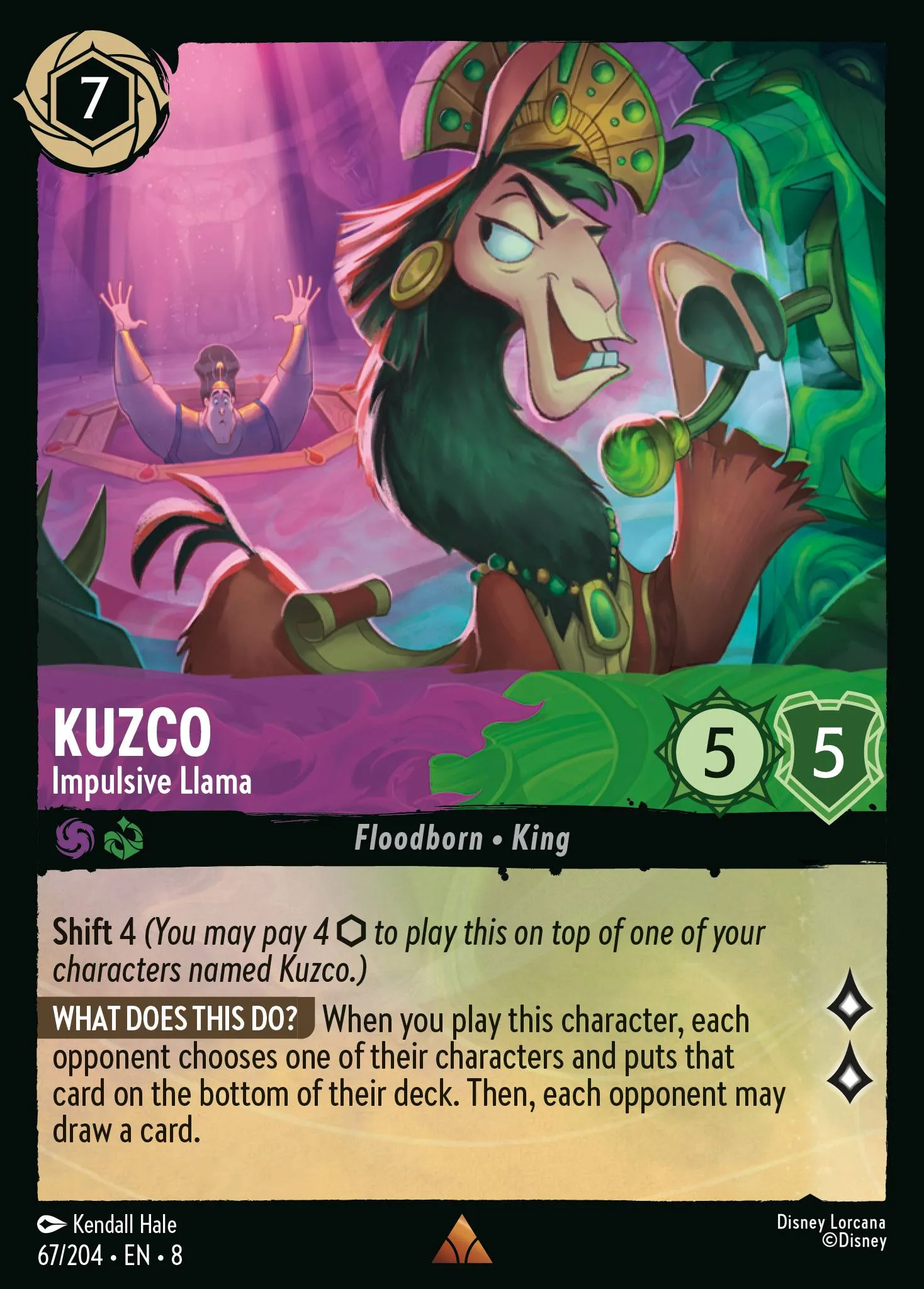 2025 Reign of Jafar Kuzco - Impulsive Llama #67 Rare card image