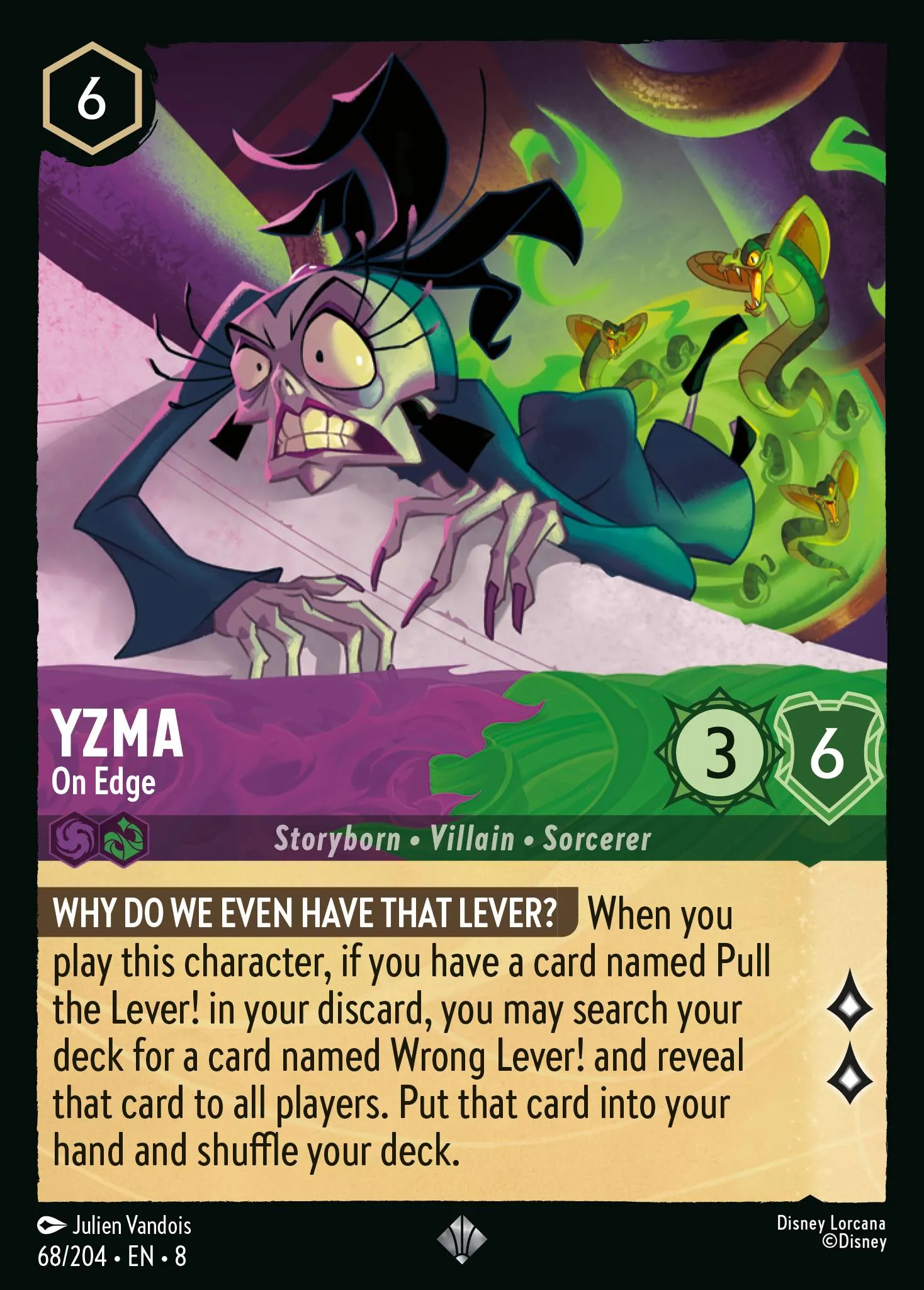 2025 Reign of Jafar Yzma - On Edge #68 Super Rare card image