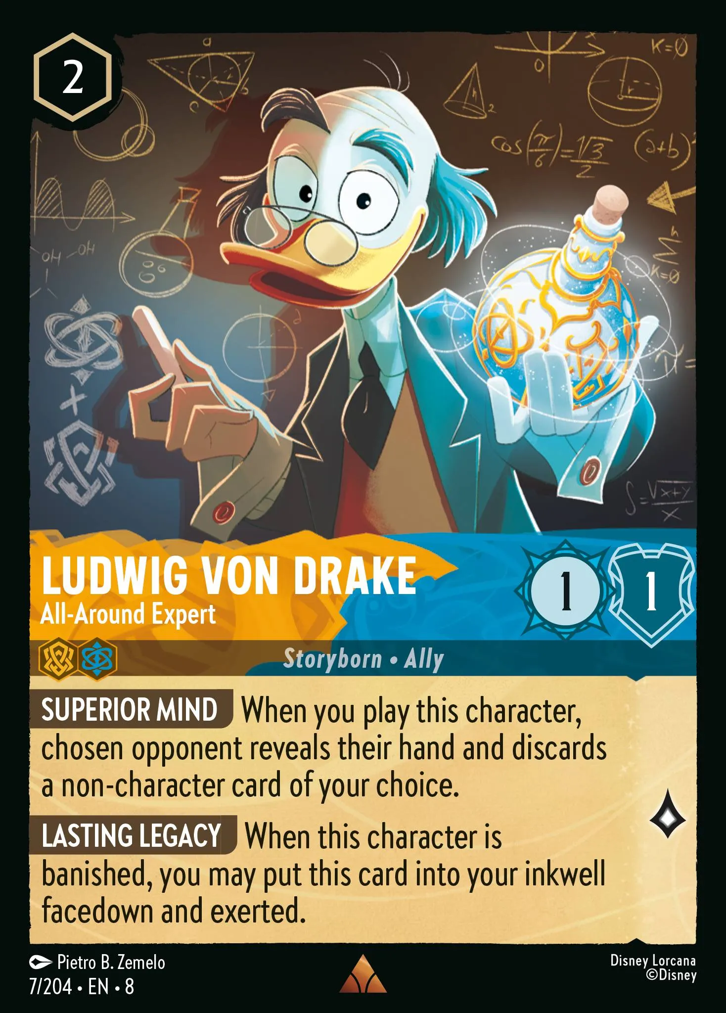 2025 Reign of Jafar Ludwig Von Drake - All-Around Expert #7 Rare card image