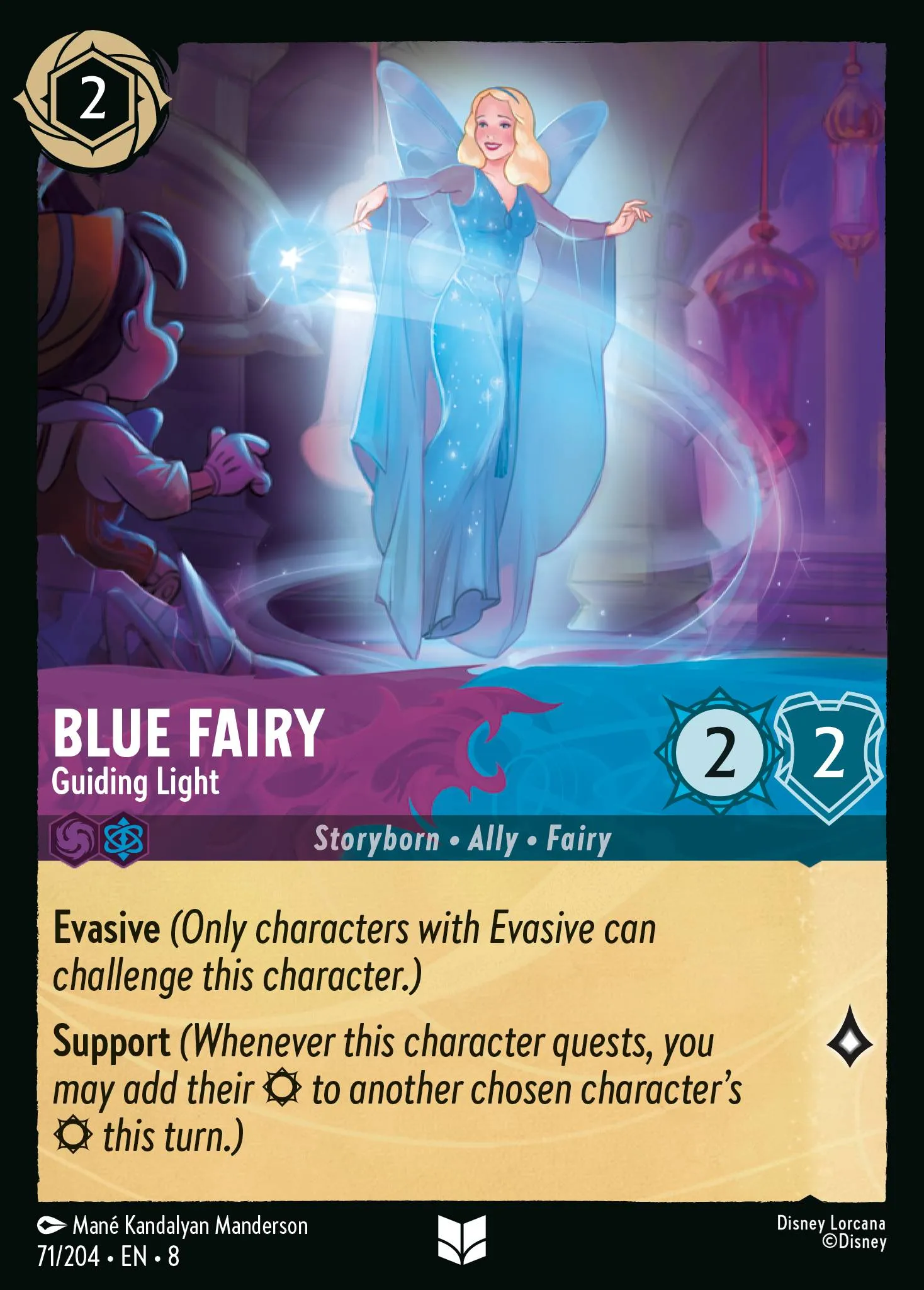 2025 Reign of Jafar Blue Fairy - Guiding Light #71 Uncommon card image